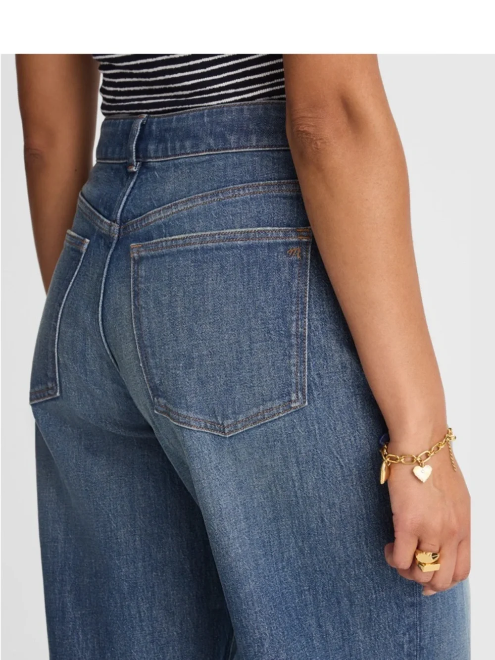 Madewell Curvy Perfect Vintage High-Rise Wide-Leg Jeans 27 tall - Picture 2 of 9